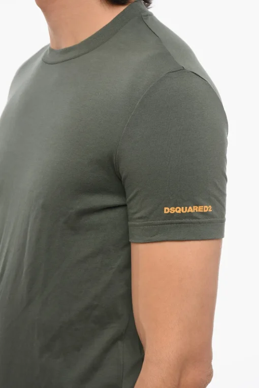 T-Shirt Girocollo in Misto Cotone>Dsquared2 Online