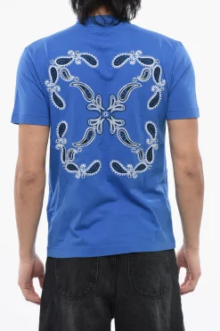 T-shirt Girocollo in Motivo Bandana>Off-White New