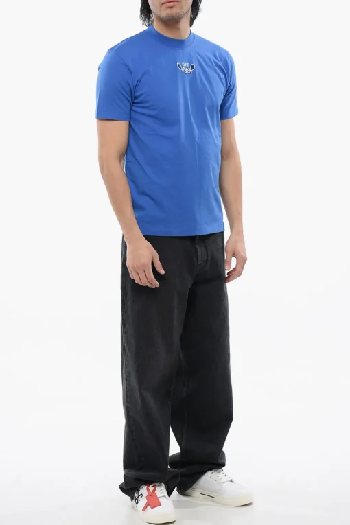 T-shirt Girocollo in Motivo Bandana>Off-White New