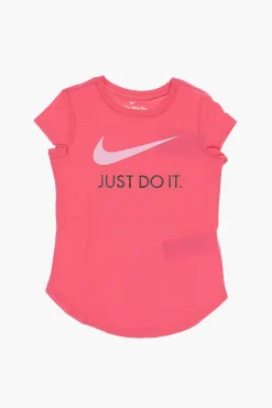 Best T-Shirt Girocollo in Tinta Unita con Logo Glitter Abbigliamento