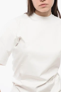 Discount T-shirt Girocollo in Tinta Unita Donna T-Shirts E Tops