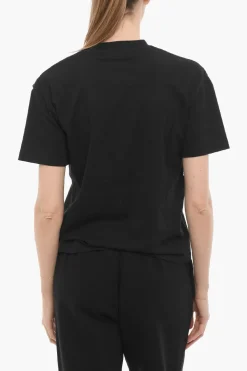 Discount T-Shirt Girocollo in Tinta Unita Donna T-Shirts E Tops