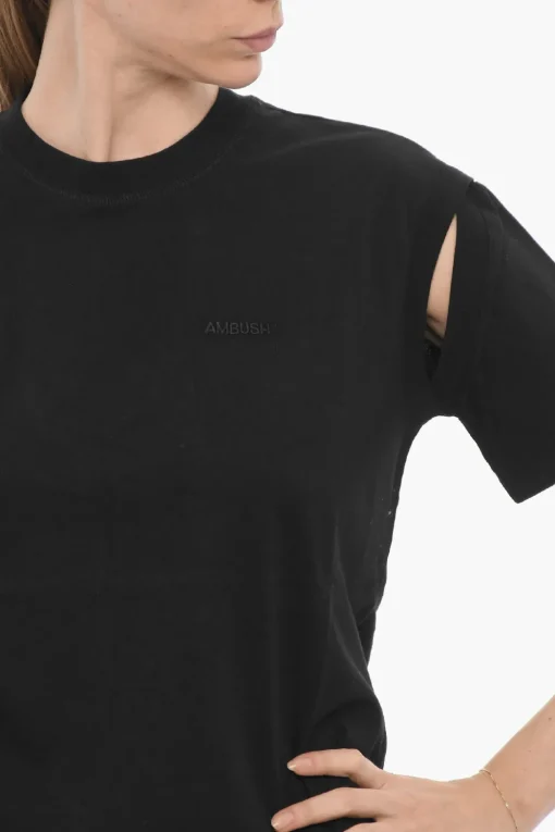 Discount T-Shirt Girocollo in Tinta Unita Donna T-Shirts E Tops