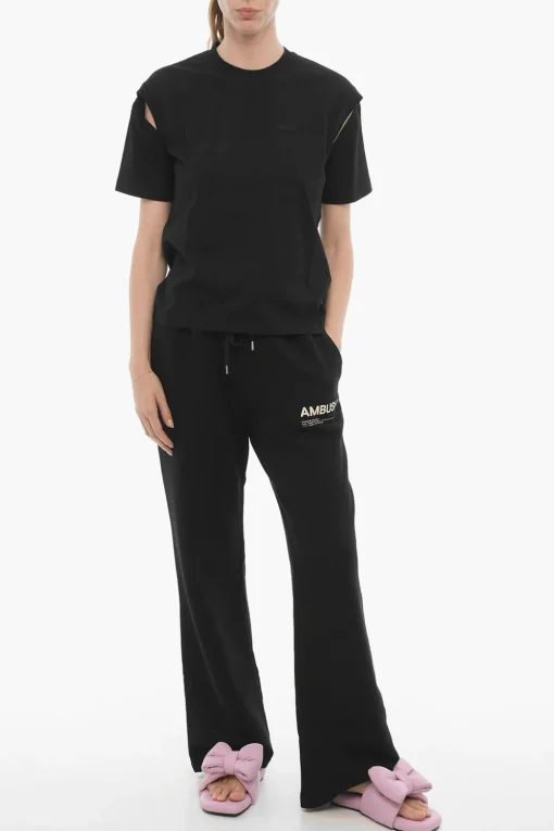 Discount T-Shirt Girocollo in Tinta Unita Donna T-Shirts E Tops