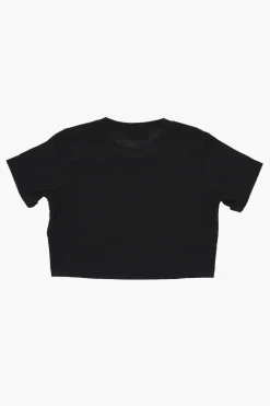 Outlet T-Shirt Girocollo in Tinta Unita con Logo a Contrasto Abbigliamento