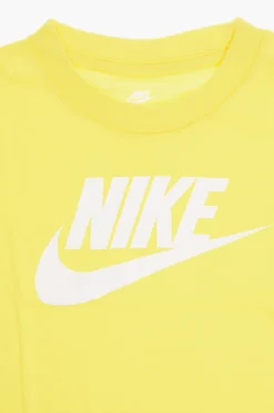 T-Shirt Girocollo in Tinta Unita con Logo Stampato>Nike KIDS New