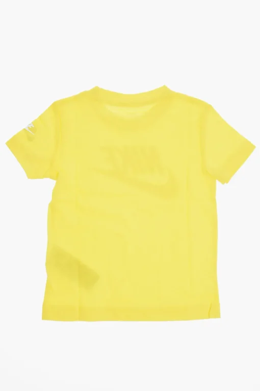 T-Shirt Girocollo in Tinta Unita con Logo Stampato>Nike KIDS New