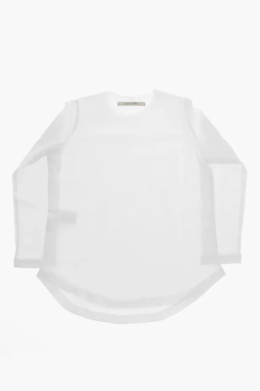 Best T-Shirt Girocollo in Tinta Unita a Maniche Lunghe Bambino Abbigliamento