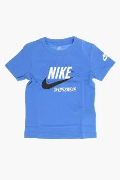 Discount T-Shirt Girocollo in Tinta Unita con Logo Stampato Bambino Abbigliamento