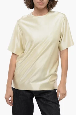 Fashion T-Shirt Girocollo in Viscosa Stretch Donna T-Shirts E Tops