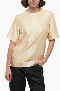 Fashion T-Shirt Girocollo in Viscosa Stretch Donna T-Shirts E Tops