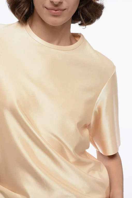 Fashion T-Shirt Girocollo in Viscosa Stretch Donna T-Shirts E Tops