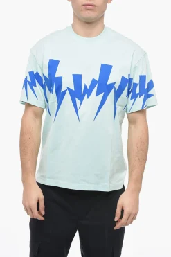 Outlet T-Shirt Girocollo JUMBLED BOLT Slim Fit Uomo T-Shirt