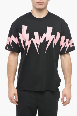 Outlet T-shirt Girocollo JUMBLEND BOLT Slim Fit con Stampe Uomo T-Shirt
