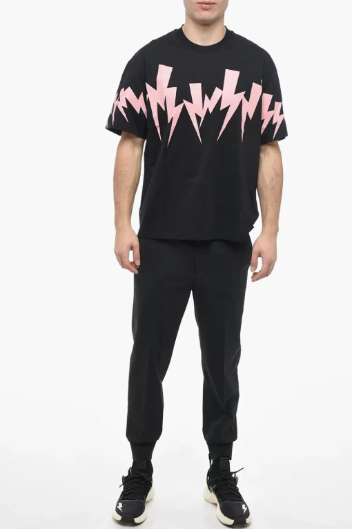 Outlet T-shirt Girocollo JUMBLEND BOLT Slim Fit con Stampe Uomo T-Shirt