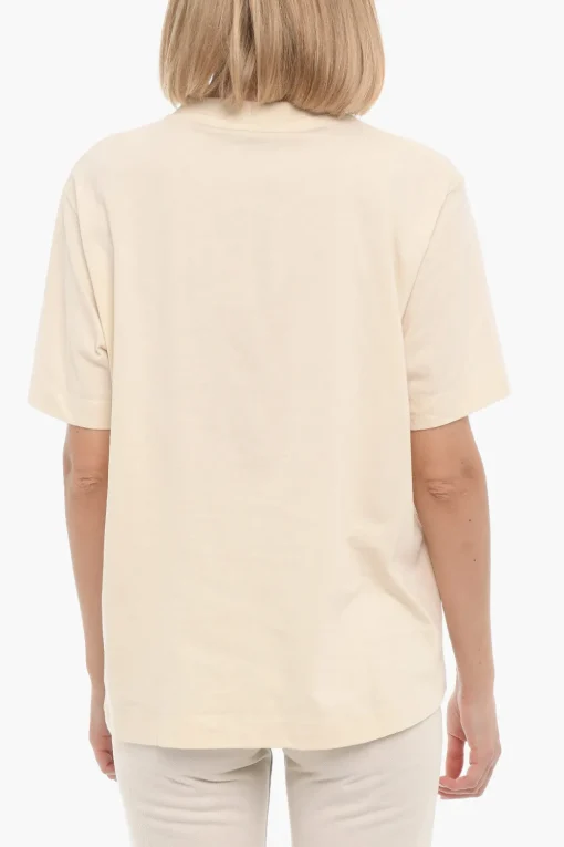 New T-Shirt Girocollo KJERAG in Tinta Unita con Logo Stampato Donna T-Shirts E Tops