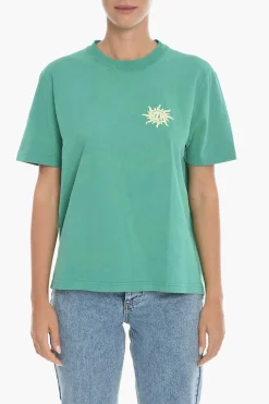 Online T-Shirt Girocollo KJERAG LOGOS Stampata sul Retro Donna T-Shirts E Tops