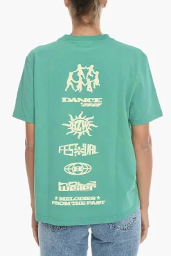 Online T-Shirt Girocollo KJERAG LOGOS Stampata sul Retro Donna T-Shirts E Tops