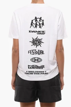 Online T-Shirt Girocollo KJERAG LOGOS Stampata sul Retro Donna T-Shirts E Tops