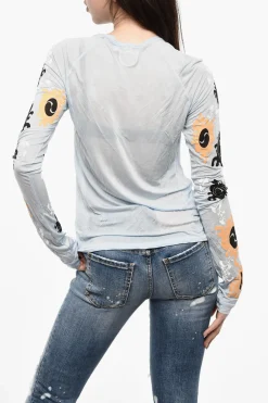T-shirt Girocollo Leggera Stampata>Dsquared2 Fashion