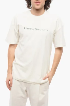 Online T-shirt Girocollo LEHMAN BRTHERS In Cotone Con Stampa sul Retro Uomo T-Shirt