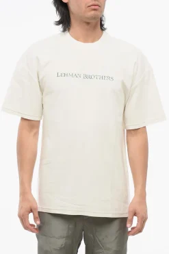 Online T-shirt Girocollo LEHMAN BRTHERS In Cotone Con Stampa sul Retro Uomo T-Shirt
