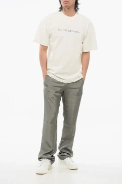 Online T-shirt Girocollo LEHMAN BRTHERS In Cotone Con Stampa sul Retro Uomo T-Shirt