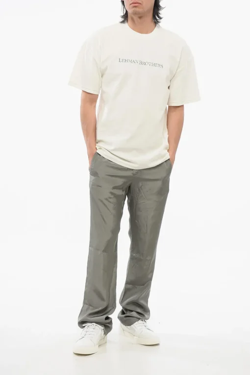Online T-shirt Girocollo LEHMAN BRTHERS In Cotone Con Stampa sul Retro Uomo T-Shirt