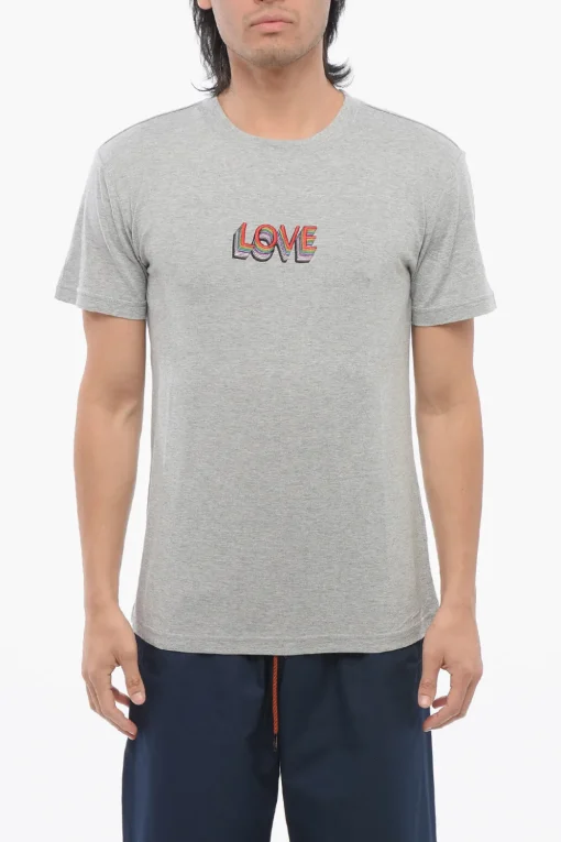 Online T-Shirt Girocollo LOVE con Ricamo Uomo T-Shirt