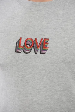 Online T-Shirt Girocollo LOVE con Ricamo Uomo T-Shirt