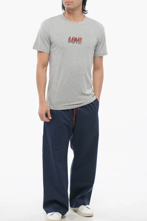 Online T-Shirt Girocollo LOVE con Ricamo Uomo T-Shirt