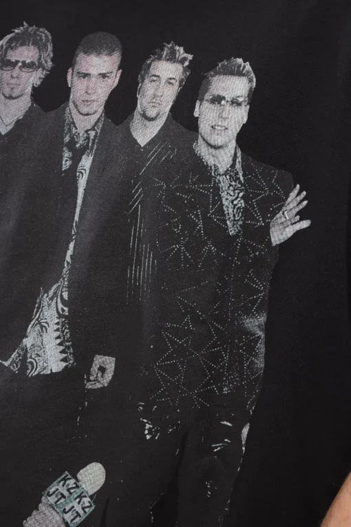 Sale T-Shirt Girocollo NSYNC INTERVIEW Stampata Uomo T-Shirt