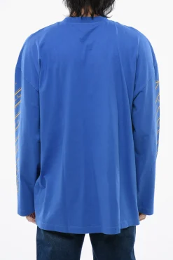 T-Shirt Girocollo OW23 in Cotone con Stampe>Off-White Sale