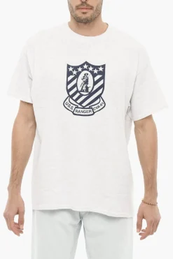 Online T-Shirt Girocollo RANGER in Tinta Unita con Stampa a Contrasto Uomo T-Shirt