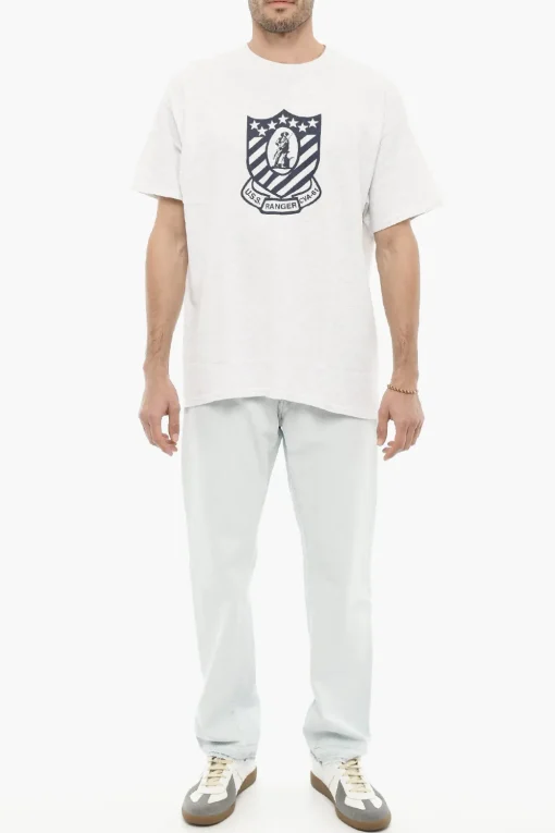 Online T-Shirt Girocollo RANGER in Tinta Unita con Stampa a Contrasto Uomo T-Shirt