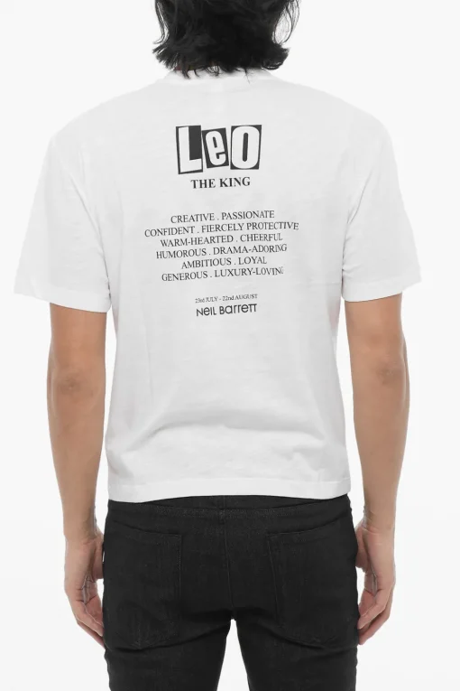 Online T-shirt Girocollo ROCK BAND ZODIAC LEON Slim Fit stampata Uomo T-Shirt
