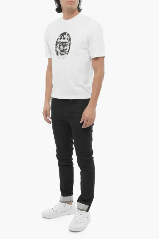 Online T-shirt Girocollo ROCK BAND ZODIAC LEON Slim Fit stampata Uomo T-Shirt