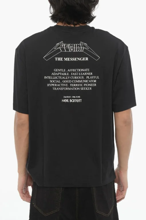 Hot T-shirt Girocollo ROCK BAND ZODIAC GEMINI Slim Fit con Maniche Dropped Uomo T-Shirt