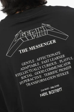 Hot T-shirt Girocollo ROCK BAND ZODIAC GEMINI Slim Fit con Maniche Dropped Uomo T-Shirt