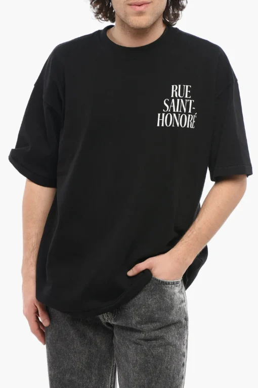 Fashion T-Shirt Girocollo RUE-SAINT-HONORE Stampata Uomo T-Shirt