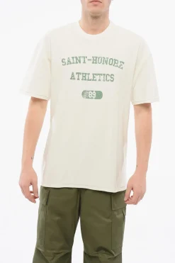 Online T-Shirt Girocollo SAINT-HONORE ATHLETICS in Tinta Unita con Stampa a Contrasto Uomo T-Shirt