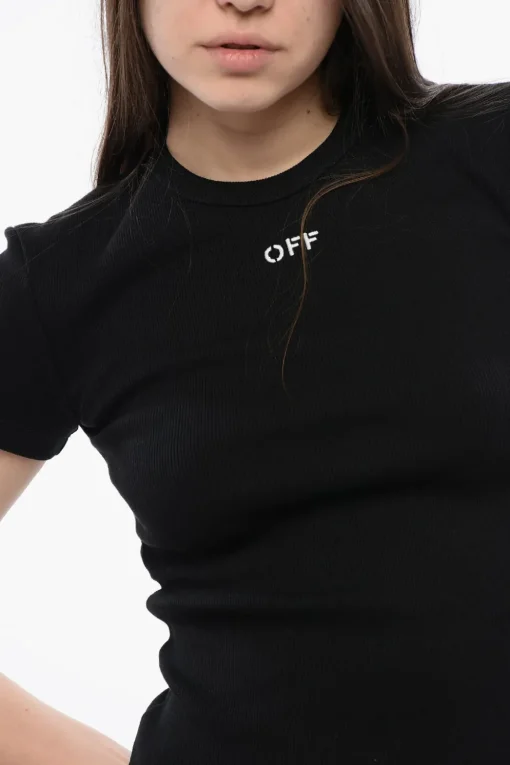 Best T-shirt Girocollo Slim Fit a Costine Donna T-Shirts E Tops