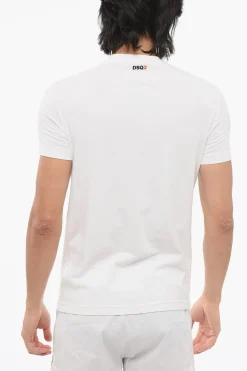 Online T-Shirt Girocollo Slim Fit in Misto Cotone Uomo Intimo