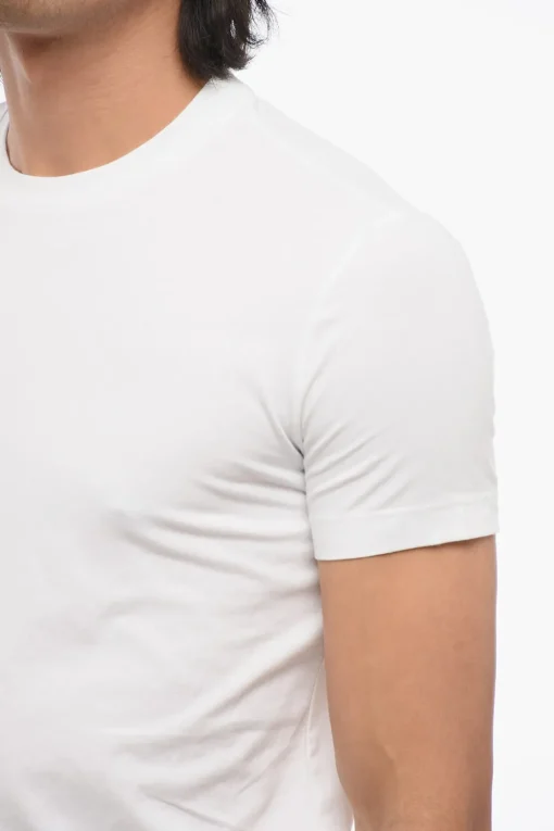Online T-Shirt Girocollo Slim Fit in Misto Cotone Uomo Intimo