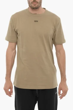 New T-Shirt Girocollo Slim Fit con Logo Ricamato Uomo T-Shirt
