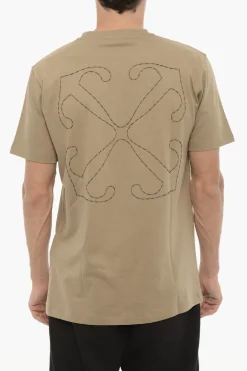 New T-Shirt Girocollo Slim Fit con Logo Ricamato Uomo T-Shirt