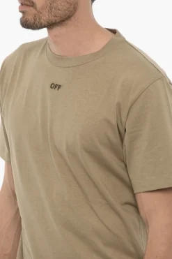 New T-Shirt Girocollo Slim Fit con Logo Ricamato Uomo T-Shirt