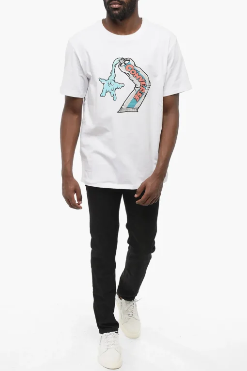 Online T-Shirt Girocollo Stampata sul Fronte Uomo T-Shirt