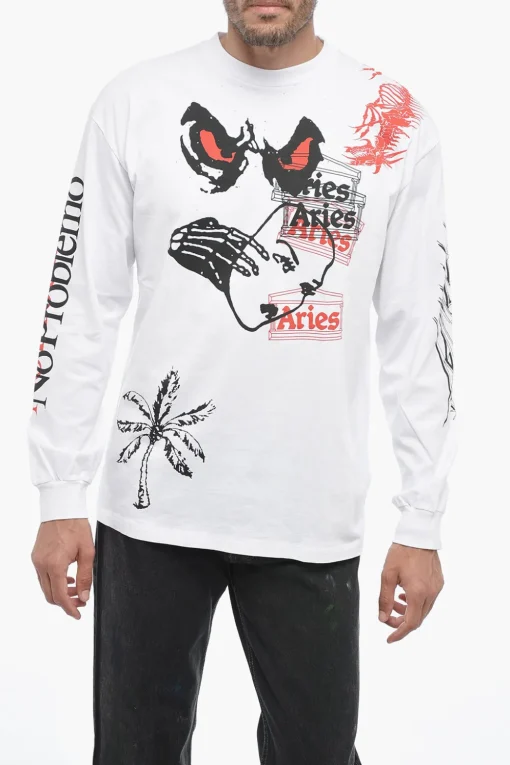 Sale T-shirt Girocollo Stampata All-Over Uomo T-Shirt
