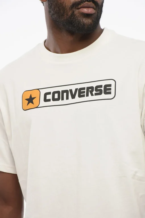 Sale T-Shirt Girocollo Standard Fit con Logo Stampato Uomo T-Shirt